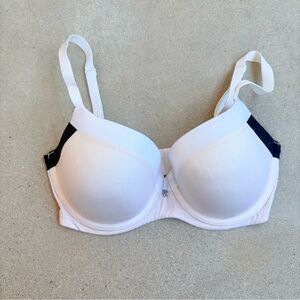 Victoria's Secret FabulousWomen 32DD Blush Black Demi Seamless Line Push Up Bra